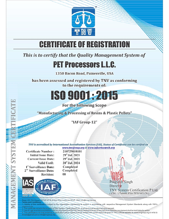 ISO2015 Certificate